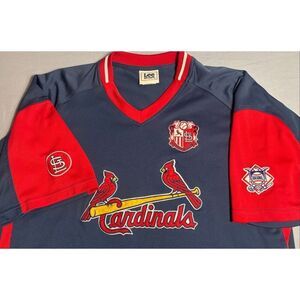 Vintage St. Louis Cardinals Jersey Lee Sport Mens Size XL Embroidered MLB Blue